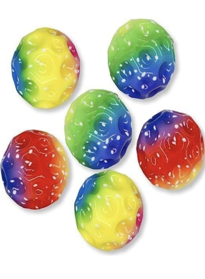 richtots Premium Rainbow Moon Ball (Pack of 2 Balls) Balls High Bouncing Ball Pop Bouncing. Hand-Eye Sports Training Ball Children's Sensory Ball Easy to Color-Multicolor - Image 1